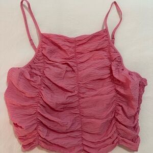 Zara Pink Ruched Camisole Top